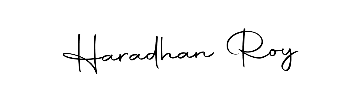How to make Haradhan Roy name signature. Use Autography-DOLnW style for creating short signs online. This is the latest handwritten sign. Haradhan Roy signature style 10 images and pictures png