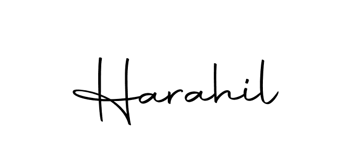 Use a signature maker to create a handwritten signature online. With this signature software, you can design (Autography-DOLnW) your own signature for name Harahil. Harahil signature style 10 images and pictures png