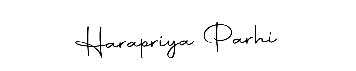 Design your own signature with our free online signature maker. With this signature software, you can create a handwritten (Autography-DOLnW) signature for name Harapriya Parhi. Harapriya Parhi signature style 10 images and pictures png