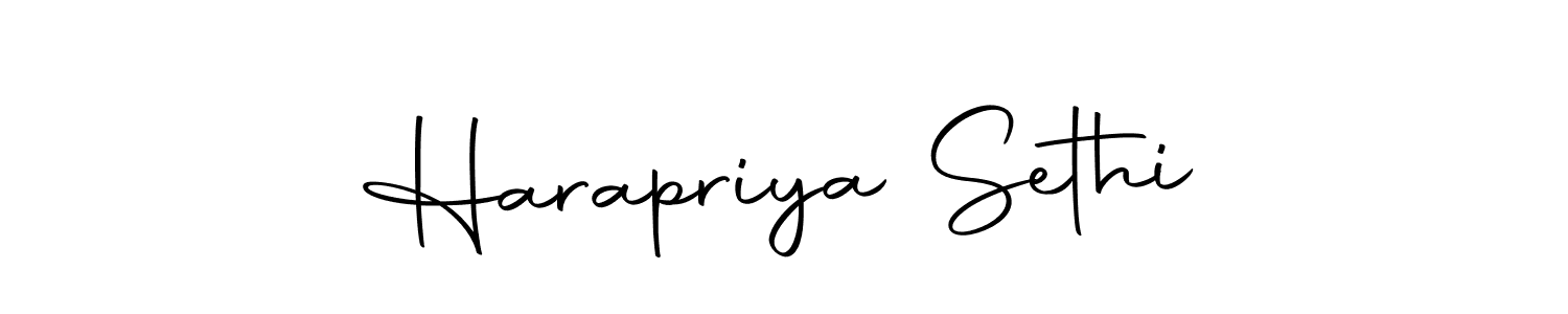 Design your own signature with our free online signature maker. With this signature software, you can create a handwritten (Autography-DOLnW) signature for name Harapriya Sethi. Harapriya Sethi signature style 10 images and pictures png