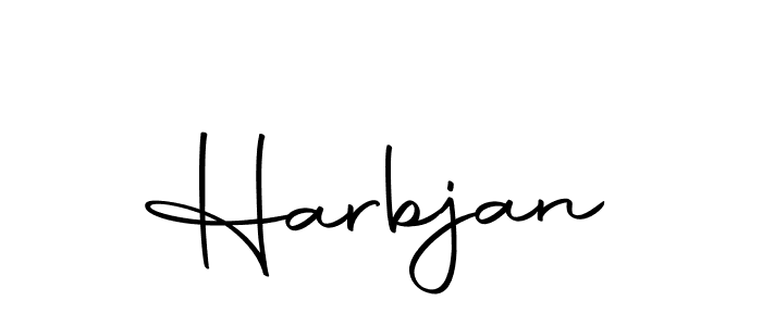 Design your own signature with our free online signature maker. With this signature software, you can create a handwritten (Autography-DOLnW) signature for name Harbjan. Harbjan signature style 10 images and pictures png