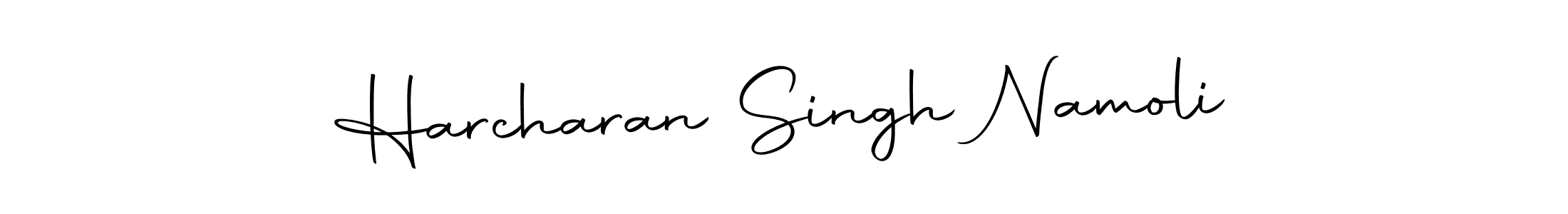 The best way (Autography-DOLnW) to make a short signature is to pick only two or three words in your name. The name Harcharan Singh Namoli include a total of six letters. For converting this name. Harcharan Singh Namoli signature style 10 images and pictures png