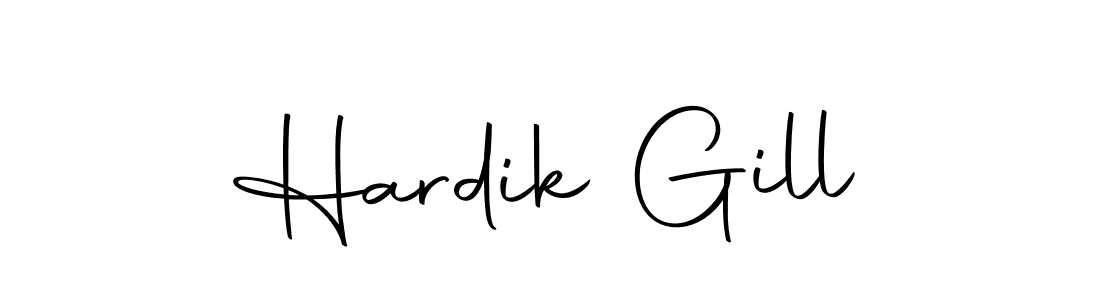 Hardik Gill stylish signature style. Best Handwritten Sign (Autography-DOLnW) for my name. Handwritten Signature Collection Ideas for my name Hardik Gill. Hardik Gill signature style 10 images and pictures png