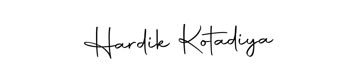 How to make Hardik Kotadiya name signature. Use Autography-DOLnW style for creating short signs online. This is the latest handwritten sign. Hardik Kotadiya signature style 10 images and pictures png