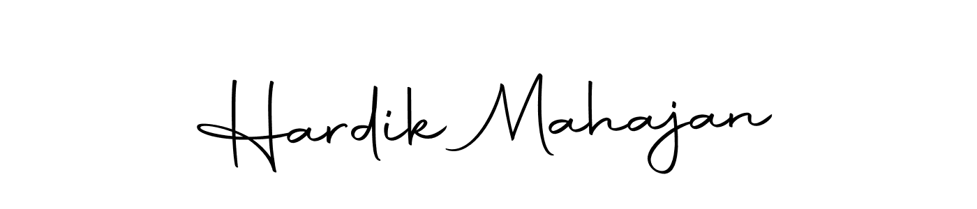 How to make Hardik Mahajan name signature. Use Autography-DOLnW style for creating short signs online. This is the latest handwritten sign. Hardik Mahajan signature style 10 images and pictures png