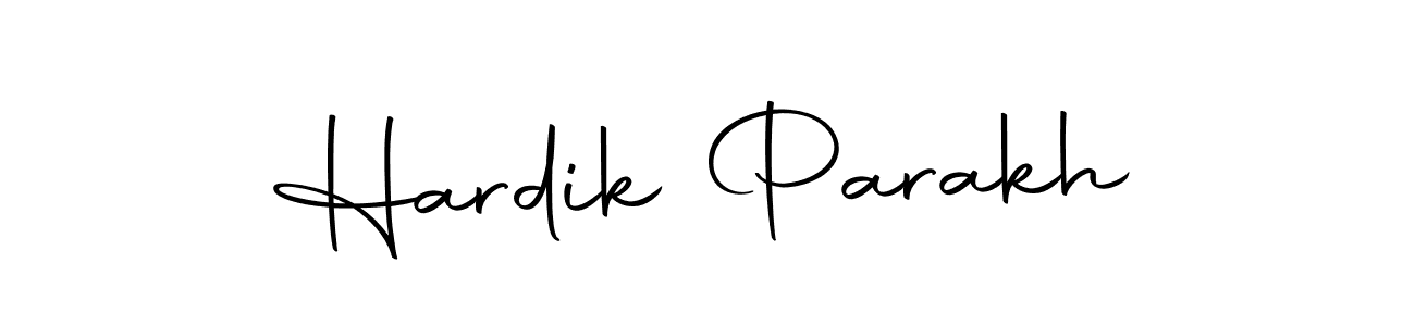 How to make Hardik Parakh name signature. Use Autography-DOLnW style for creating short signs online. This is the latest handwritten sign. Hardik Parakh signature style 10 images and pictures png