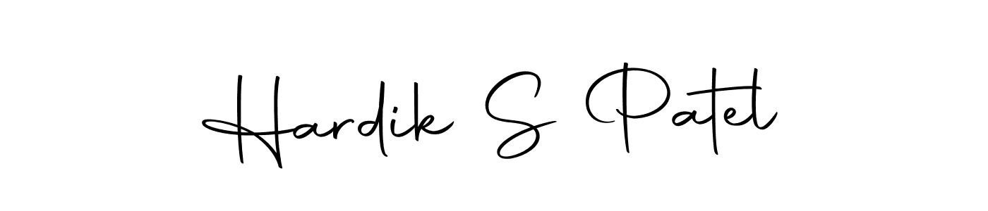 Create a beautiful signature design for name Hardik S Patel. With this signature (Autography-DOLnW) fonts, you can make a handwritten signature for free. Hardik S Patel signature style 10 images and pictures png