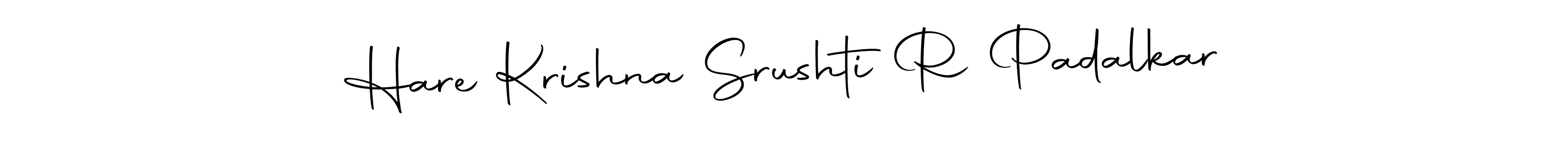 Create a beautiful signature design for name Hare Krishna Srushti R Padalkar. With this signature (Autography-DOLnW) fonts, you can make a handwritten signature for free. Hare Krishna Srushti R Padalkar signature style 10 images and pictures png