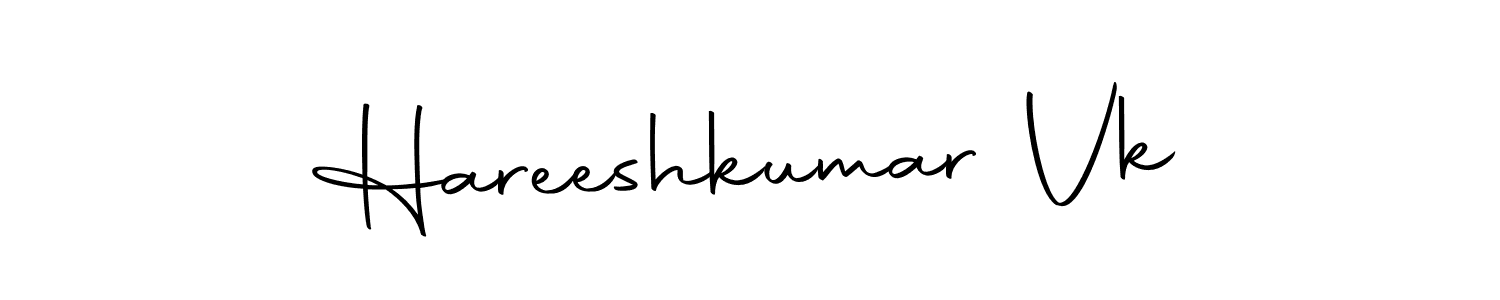 How to make Hareeshkumar Vk name signature. Use Autography-DOLnW style for creating short signs online. This is the latest handwritten sign. Hareeshkumar Vk signature style 10 images and pictures png