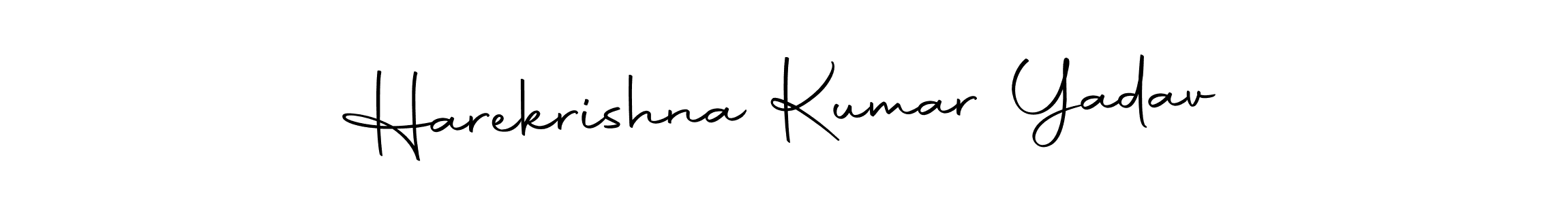 Create a beautiful signature design for name Harekrishna Kumar Yadav. With this signature (Autography-DOLnW) fonts, you can make a handwritten signature for free. Harekrishna Kumar Yadav signature style 10 images and pictures png