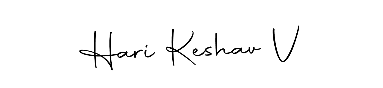 Design your own signature with our free online signature maker. With this signature software, you can create a handwritten (Autography-DOLnW) signature for name Hari Keshav V. Hari Keshav V signature style 10 images and pictures png