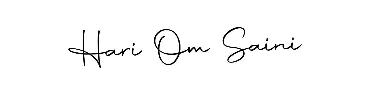 You should practise on your own different ways (Autography-DOLnW) to write your name (Hari Om Saini) in signature. don't let someone else do it for you. Hari Om Saini signature style 10 images and pictures png