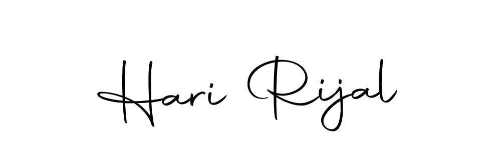 How to make Hari Rijal name signature. Use Autography-DOLnW style for creating short signs online. This is the latest handwritten sign. Hari Rijal signature style 10 images and pictures png