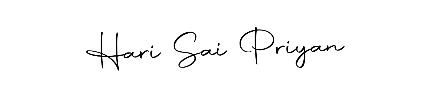 You can use this online signature creator to create a handwritten signature for the name Hari Sai Priyan. This is the best online autograph maker. Hari Sai Priyan signature style 10 images and pictures png