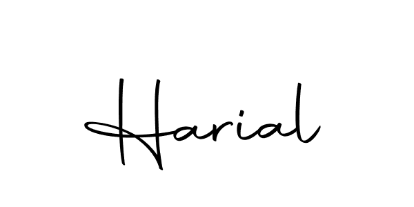 The best way (Autography-DOLnW) to make a short signature is to pick only two or three words in your name. The name Harial include a total of six letters. For converting this name. Harial signature style 10 images and pictures png
