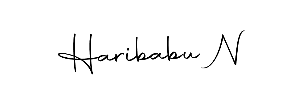 Haribabu N stylish signature style. Best Handwritten Sign (Autography-DOLnW) for my name. Handwritten Signature Collection Ideas for my name Haribabu N. Haribabu N signature style 10 images and pictures png