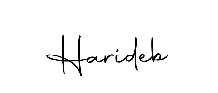 Create a beautiful signature design for name Harideb. With this signature (Autography-DOLnW) fonts, you can make a handwritten signature for free. Harideb signature style 10 images and pictures png