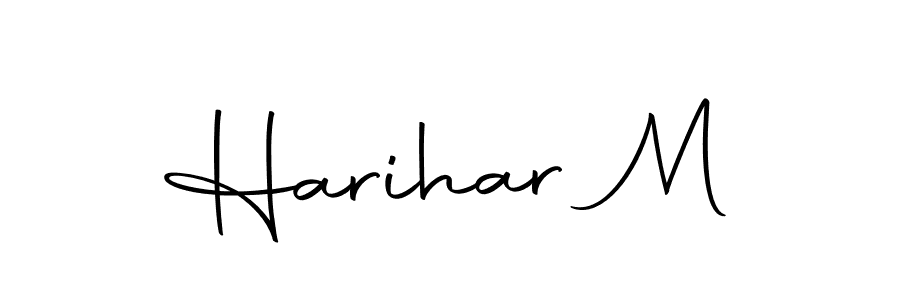 Use a signature maker to create a handwritten signature online. With this signature software, you can design (Autography-DOLnW) your own signature for name Harihar M. Harihar M signature style 10 images and pictures png