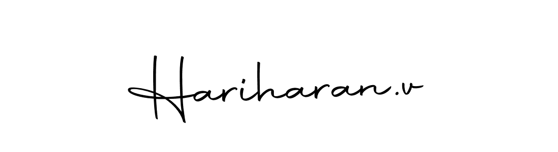 The best way (Autography-DOLnW) to make a short signature is to pick only two or three words in your name. The name Hariharan.v include a total of six letters. For converting this name. Hariharan.v signature style 10 images and pictures png