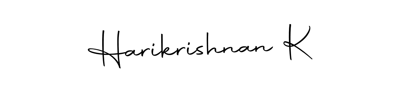 Design your own signature with our free online signature maker. With this signature software, you can create a handwritten (Autography-DOLnW) signature for name Harikrishnan K. Harikrishnan K signature style 10 images and pictures png