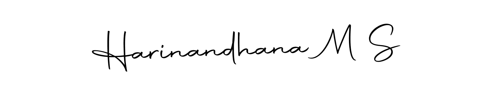 Make a short Harinandhana M S signature style. Manage your documents anywhere anytime using Autography-DOLnW. Create and add eSignatures, submit forms, share and send files easily. Harinandhana M S signature style 10 images and pictures png