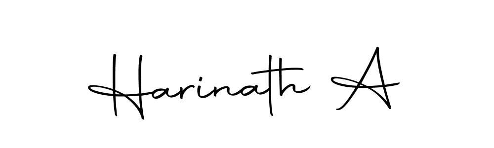 How to make Harinath A name signature. Use Autography-DOLnW style for creating short signs online. This is the latest handwritten sign. Harinath A signature style 10 images and pictures png