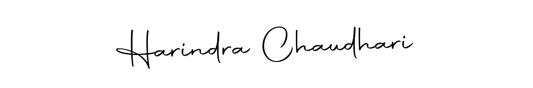 How to make Harindra Chaudhari name signature. Use Autography-DOLnW style for creating short signs online. This is the latest handwritten sign. Harindra Chaudhari signature style 10 images and pictures png