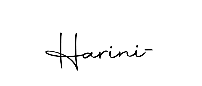 Design your own signature with our free online signature maker. With this signature software, you can create a handwritten (Autography-DOLnW) signature for name Harini-. Harini- signature style 10 images and pictures png