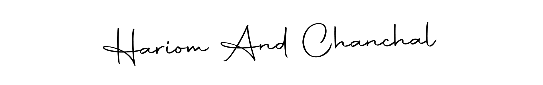 You can use this online signature creator to create a handwritten signature for the name Hariom And Chanchal. This is the best online autograph maker. Hariom And Chanchal signature style 10 images and pictures png