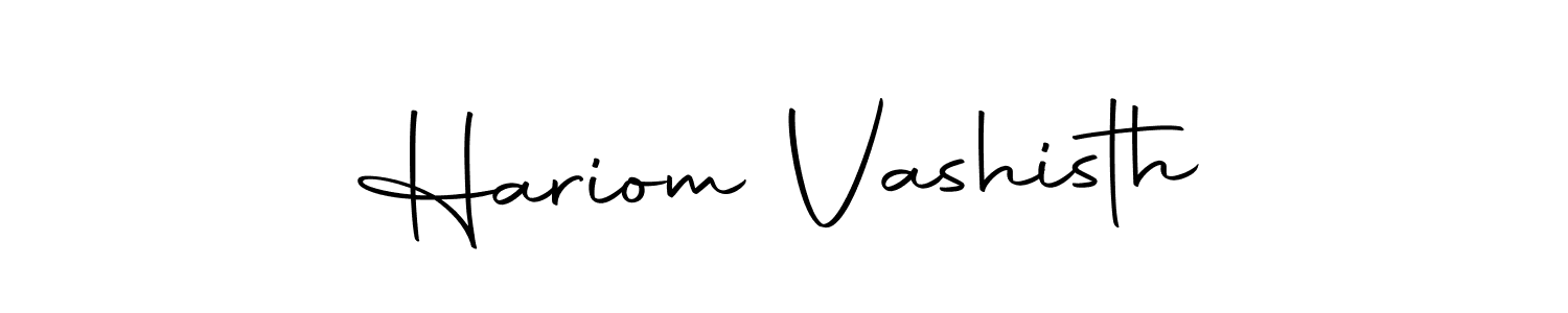 Create a beautiful signature design for name Hariom Vashisth. With this signature (Autography-DOLnW) fonts, you can make a handwritten signature for free. Hariom Vashisth signature style 10 images and pictures png