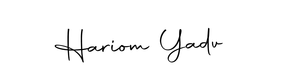 Design your own signature with our free online signature maker. With this signature software, you can create a handwritten (Autography-DOLnW) signature for name Hariom Yadv. Hariom Yadv signature style 10 images and pictures png
