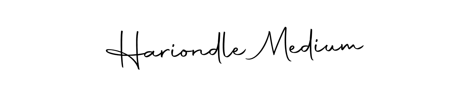 Make a beautiful signature design for name Hariondle Medium. With this signature (Autography-DOLnW) style, you can create a handwritten signature for free. Hariondle Medium signature style 10 images and pictures png