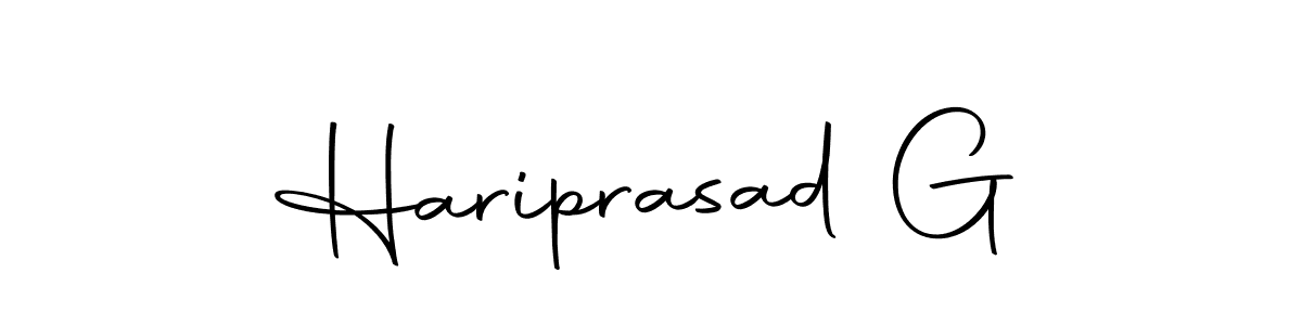 How to make Hariprasad G name signature. Use Autography-DOLnW style for creating short signs online. This is the latest handwritten sign. Hariprasad G signature style 10 images and pictures png