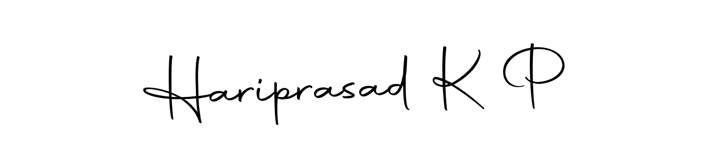 How to make Hariprasad K P name signature. Use Autography-DOLnW style for creating short signs online. This is the latest handwritten sign. Hariprasad K P signature style 10 images and pictures png
