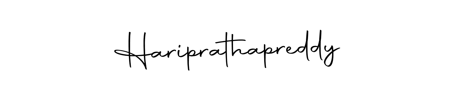 Create a beautiful signature design for name Hariprathapreddy. With this signature (Autography-DOLnW) fonts, you can make a handwritten signature for free. Hariprathapreddy signature style 10 images and pictures png