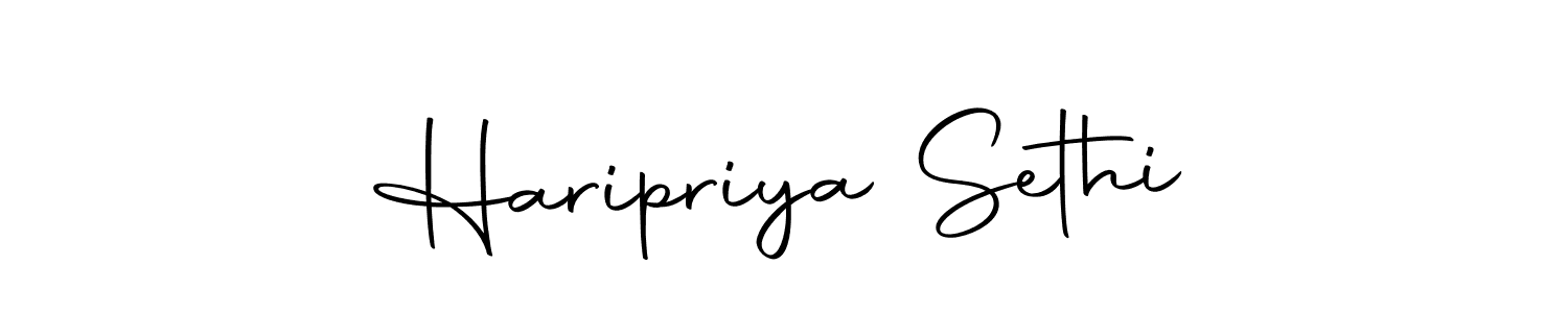 The best way (Autography-DOLnW) to make a short signature is to pick only two or three words in your name. The name Haripriya Sethi include a total of six letters. For converting this name. Haripriya Sethi signature style 10 images and pictures png