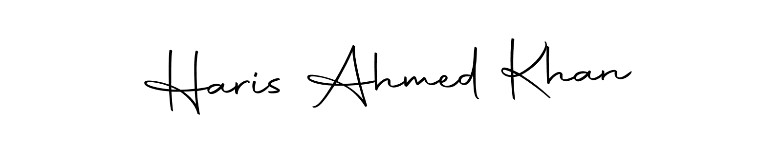 Create a beautiful signature design for name Haris Ahmed Khan. With this signature (Autography-DOLnW) fonts, you can make a handwritten signature for free. Haris Ahmed Khan signature style 10 images and pictures png