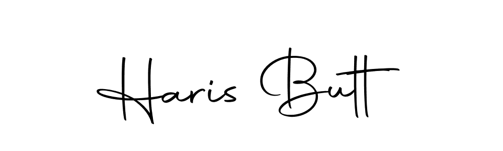 How to make Haris Butt name signature. Use Autography-DOLnW style for creating short signs online. This is the latest handwritten sign. Haris Butt signature style 10 images and pictures png