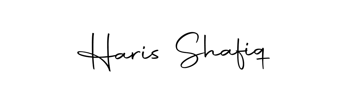 How to make Haris Shafiq name signature. Use Autography-DOLnW style for creating short signs online. This is the latest handwritten sign. Haris Shafiq signature style 10 images and pictures png