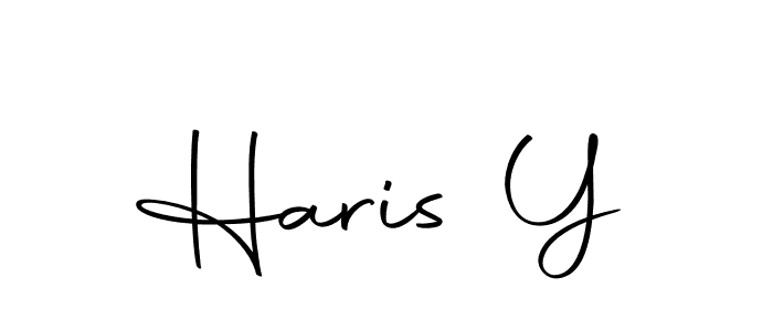Create a beautiful signature design for name Haris Y. With this signature (Autography-DOLnW) fonts, you can make a handwritten signature for free. Haris Y signature style 10 images and pictures png