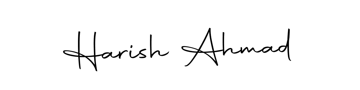 How to make Harish Ahmad name signature. Use Autography-DOLnW style for creating short signs online. This is the latest handwritten sign. Harish Ahmad signature style 10 images and pictures png