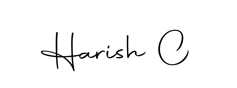 Use a signature maker to create a handwritten signature online. With this signature software, you can design (Autography-DOLnW) your own signature for name Harish C. Harish C signature style 10 images and pictures png