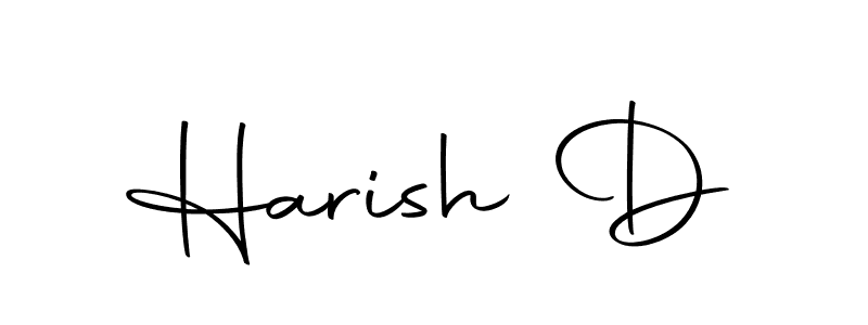 Create a beautiful signature design for name Harish D. With this signature (Autography-DOLnW) fonts, you can make a handwritten signature for free. Harish D signature style 10 images and pictures png
