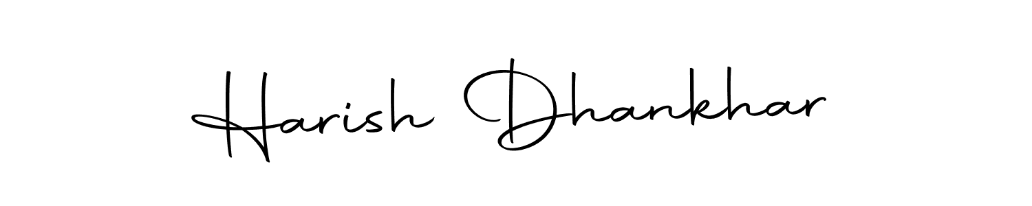 How to make Harish Dhankhar name signature. Use Autography-DOLnW style for creating short signs online. This is the latest handwritten sign. Harish Dhankhar signature style 10 images and pictures png