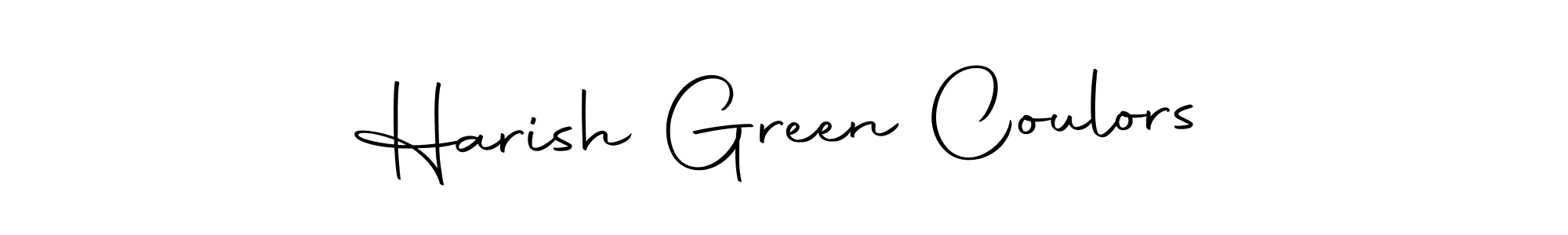How to make Harish Green Coulors name signature. Use Autography-DOLnW style for creating short signs online. This is the latest handwritten sign. Harish Green Coulors signature style 10 images and pictures png