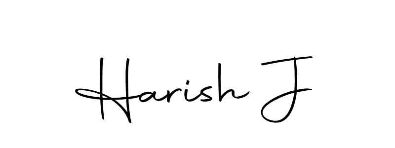 Use a signature maker to create a handwritten signature online. With this signature software, you can design (Autography-DOLnW) your own signature for name Harish J. Harish J signature style 10 images and pictures png