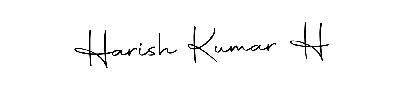 Design your own signature with our free online signature maker. With this signature software, you can create a handwritten (Autography-DOLnW) signature for name Harish Kumar H. Harish Kumar H signature style 10 images and pictures png