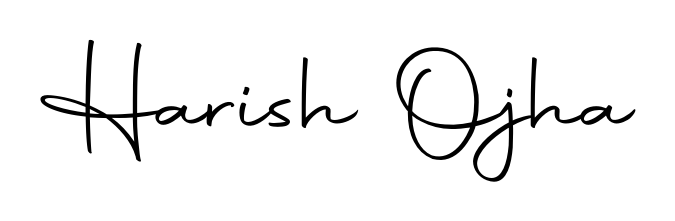 Try this chic Harish Ojha handwritten sign style. Using Autography-DOLnW font elements, it gives your name a sleek, memorable identity. Harish Ojha signature style 10 images and pictures png