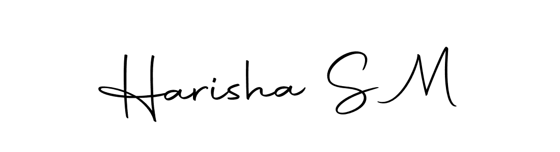 How to make Harisha S M name signature. Use Autography-DOLnW style for creating short signs online. This is the latest handwritten sign. Harisha S M signature style 10 images and pictures png