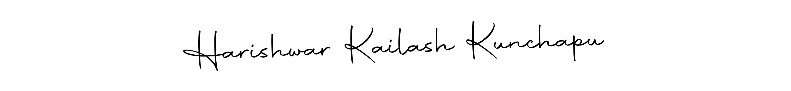 Create a beautiful signature design for name Harishwar Kailash Kunchapu. With this signature (Autography-DOLnW) fonts, you can make a handwritten signature for free. Harishwar Kailash Kunchapu signature style 10 images and pictures png